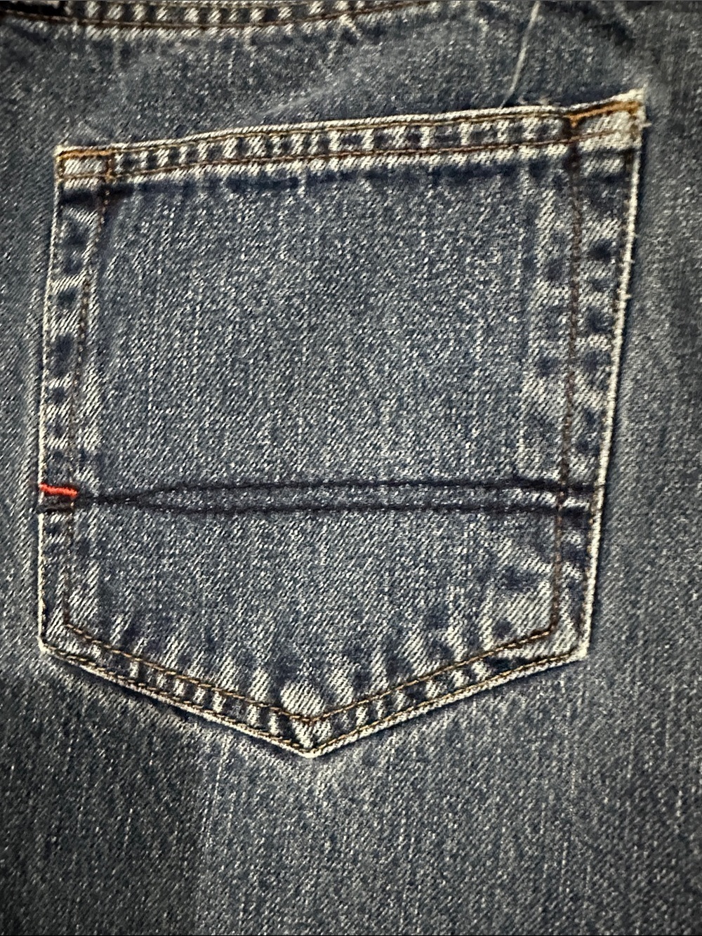 TOMMY HILFIGER Y2K Men’s Streetwear Dark Blue Straight-Leg Jeans EUC Sz 36x30 - Picture 9 of 13